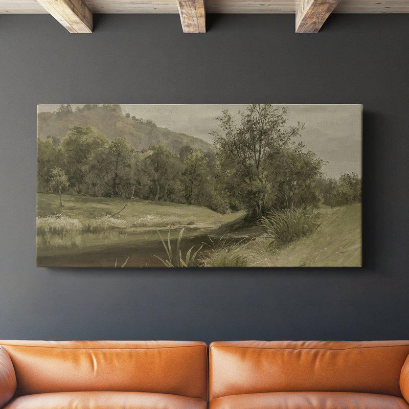 Série paysage - DCCCLIX - Toile tendue avec châssis - Prêt à accrocher, H 20 po x l 40 po