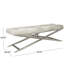 Banc rembourré en cuir capitonné Cayden