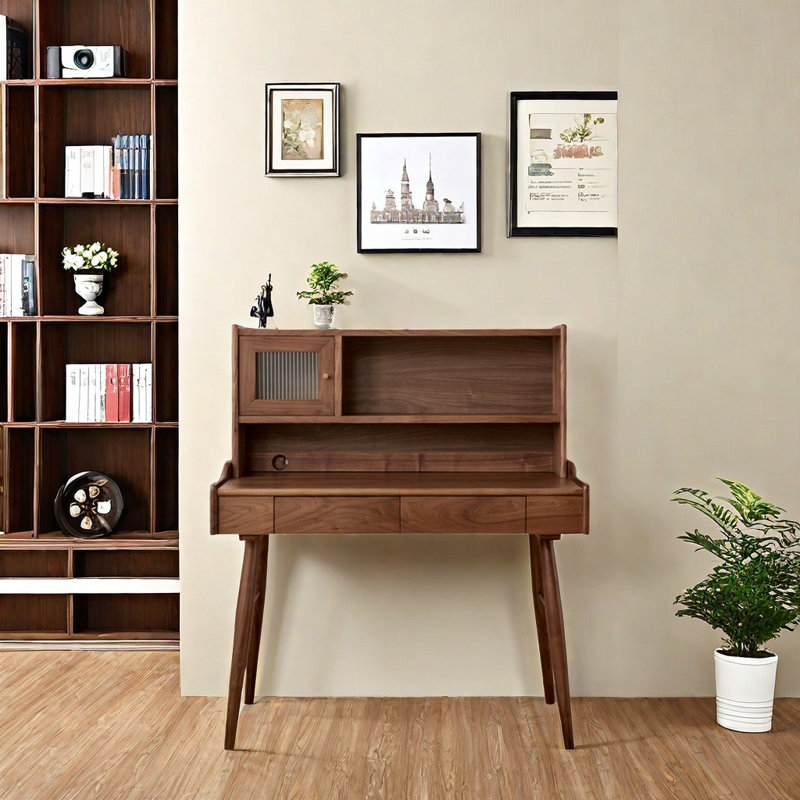Commode en bois massif, Walnut