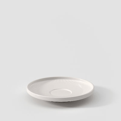 Villeroy & Boch Afina Coffee Cup Saucer, Premium Porcelain, Dishwasher and Microwave Safe, 5.5 in, Stackable, White