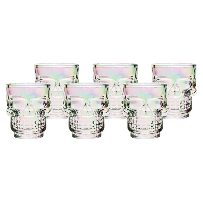 Ensemble de verres à liqueur Skull Iridescent