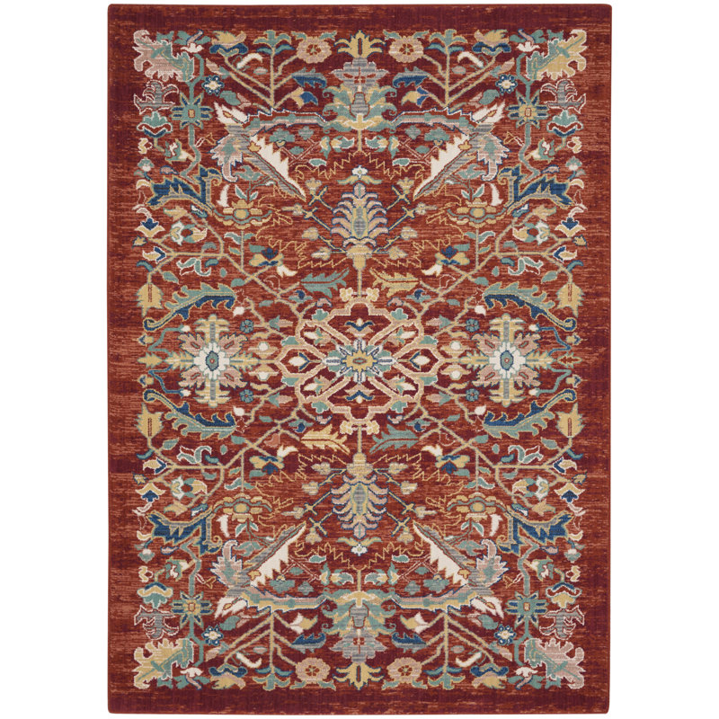 Floral Indoor Rug, Rectangle 5'3" x 7'5"