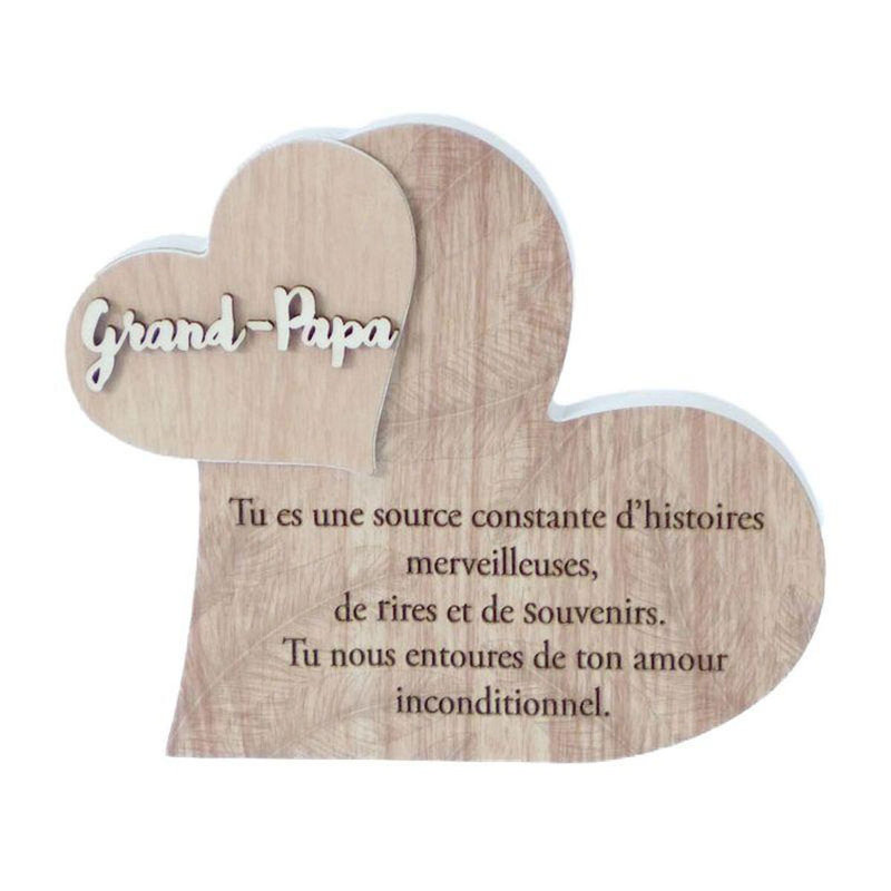 Plaque Grand-Papa en forme de cœur