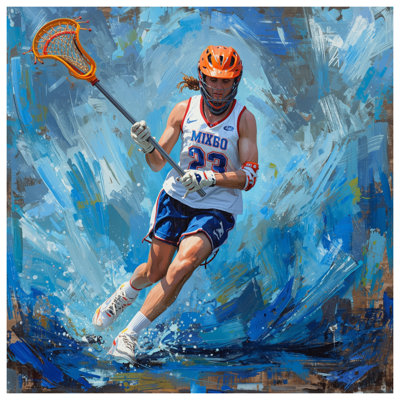 Tapisserie murale «Lacrosse Player Action» - décoration murale Lacrosse