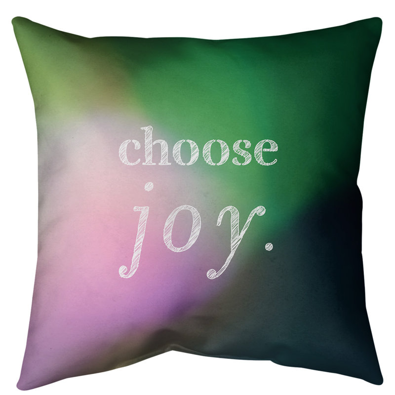 Coussin de sol choose Joy, H 36 po x l 36 po, Rose / Vert