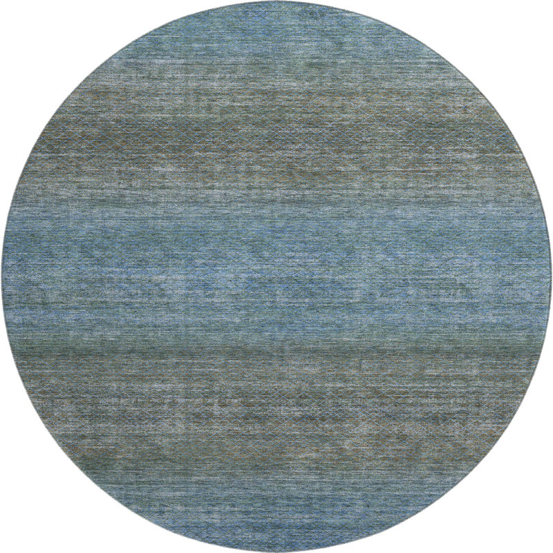 Premium Machine Washable Ariel Geometric Rug, Round 8'
