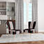 Chaise d'appoint décorative à motifs en velours noir et blanc