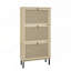Rattan 3 Door Shoe Rack, Freestanding Modern Shoe Storage Cabinet, for Entryway-158526365