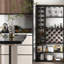Andrena 27 Bottle Floor Wine Bottle & Glass Rack Black
