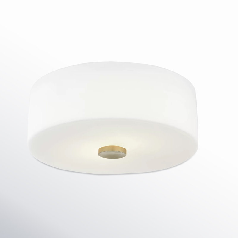 Plafonnier encastré 11,75 po 2 lumières Kade, Laiton vieilli