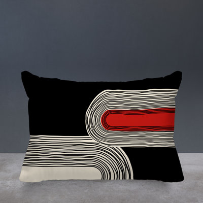 Cassie Abstract Outdoor Reversible Throw Pillow