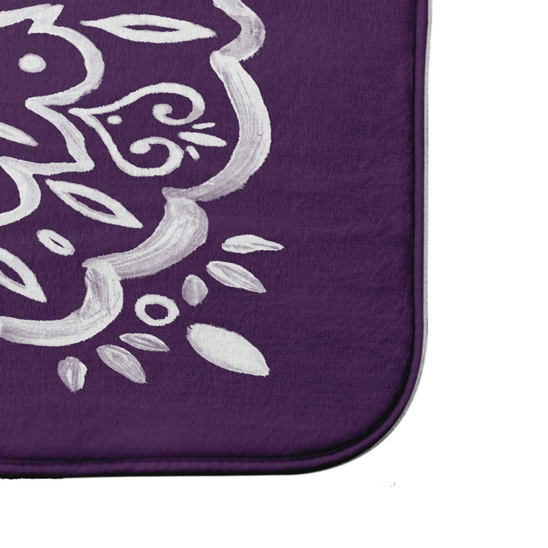 Tapis pour salle de bain Lower Hounslow, L 17 po x L 24 po, Mauve