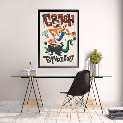 FRAMED CRASH BANDICOOT 36x24 Art Print Poster