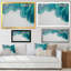 Marbre turquoise luxueux, art sur toile moderne-134236033-134236038