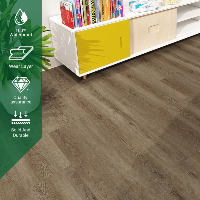 9 In. X 62.6 In. 30Mil 8Mm Waterproof SPC Rigid Core Luxury Vinyl Plank Flooring,  Shabby Cream