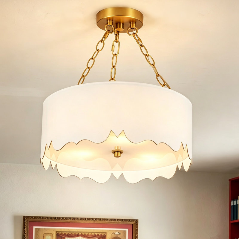 Plafonnier encastré en métal 3 lumières