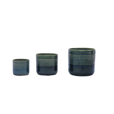 Ensemble de 3 pots de fleurs en céramique, pot moderne