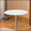 Ensemble de table de bar en bois et métal chromé blanc à hauteur réglable et 2 tabourets pivotants réglables en chrome