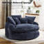 Chaise de canapé ronde surdimensionnée de 55 pouces sans os, fauteuil d'appoint simple rembourré doux pour le salon chambre à coucher-509433574