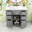 Ensemble de meuble-lavabo avec lavabo, une armoire et six tiroirs-1552486987