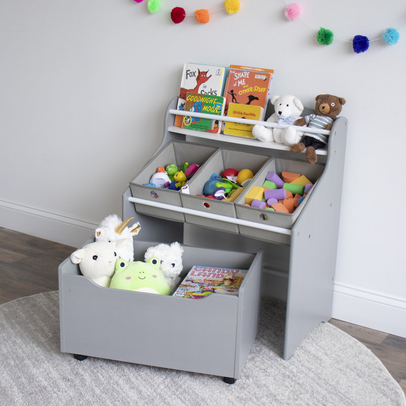 Organisateur de jouets avec bacs Milas 3-en-1