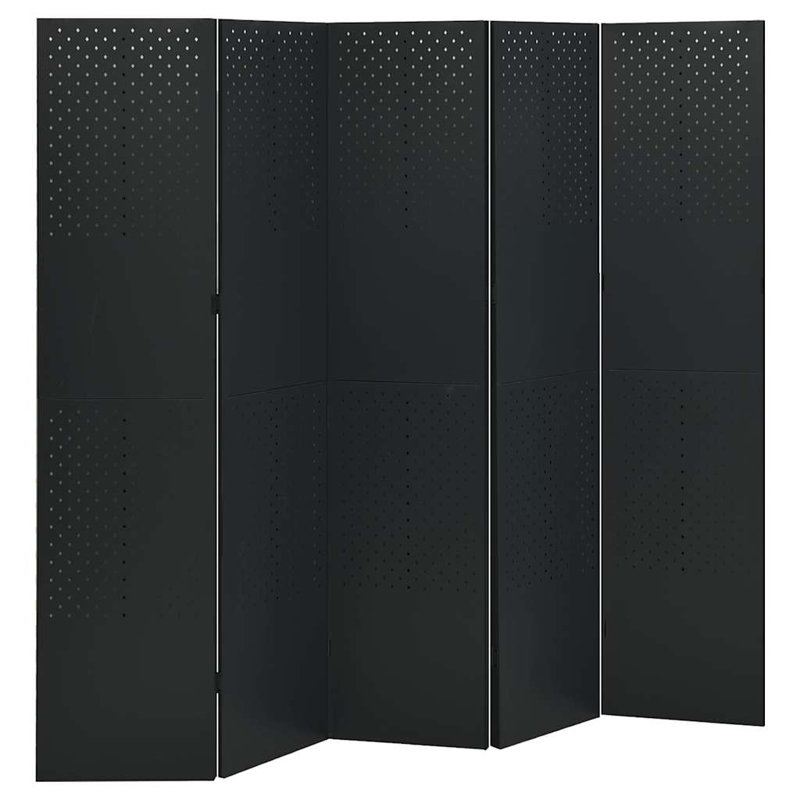 Paravent autoportant pour séparateur de pièce Tasso, Noir