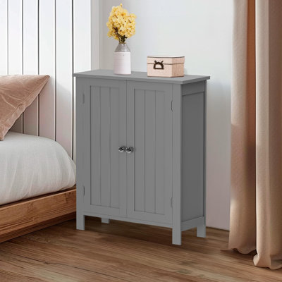 Bathroom Floor Storage Cabinet with Double Doors Bathroom Floor Storage Cabinet with Double Doors
