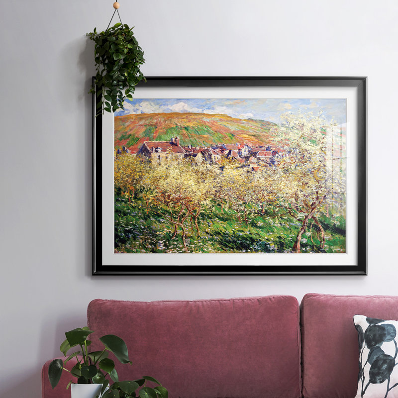 Monet, impression sur papier encadrée, Noir, H 30 po x l 44 po x P 1,5 po