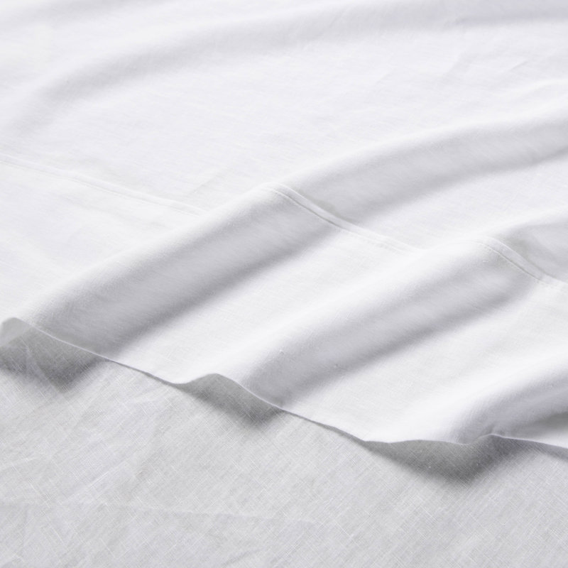 Savell Stone Washed 100% Hemp Sheet Set, Queen Sheet Set + 1 Fitted Sheet + 2 Pillowcases