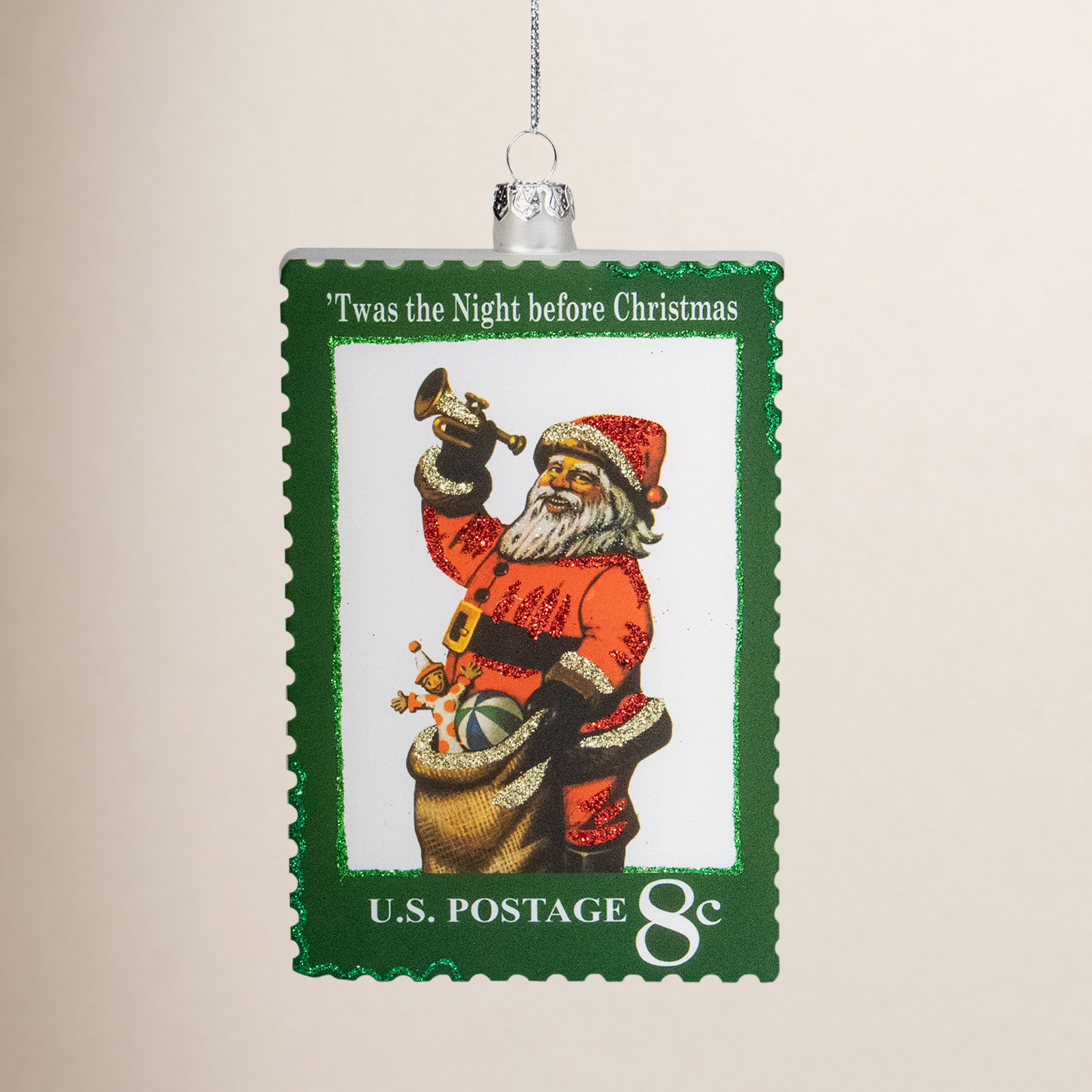 3.5'' Glass Holiday Shaped Ornament