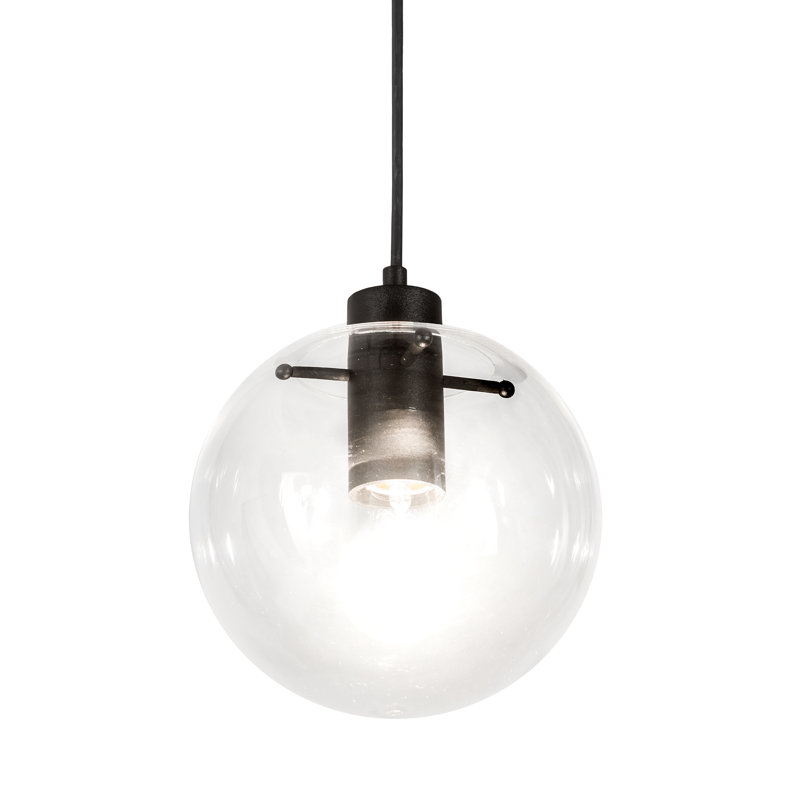 1 - Light Textured Black Single Pendant