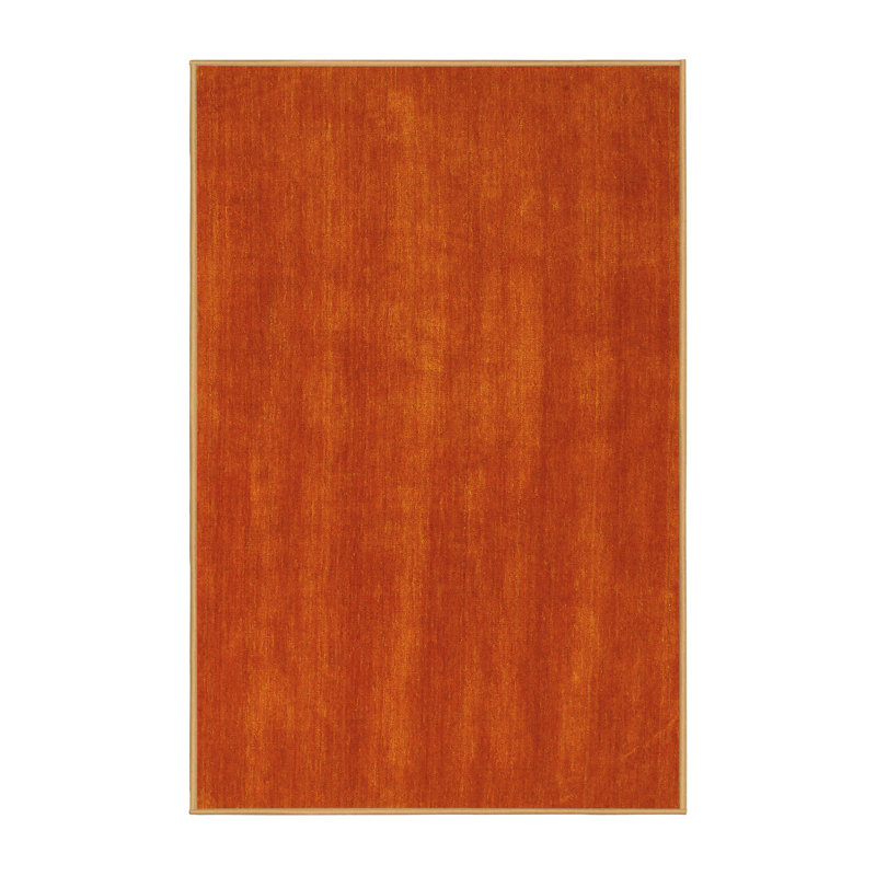 6 tapis contemporains jaunes lavables à la machine, Rectangle 7 pi x 10 pi