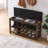 Vintager Rubber Wood Height-Adjustable Long Shoe-Changing Bench With Comfortable Seat-1738643885