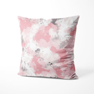 Abstract Cushion - Modern Pink And Grey Blush Splash Printed Throw Pillow