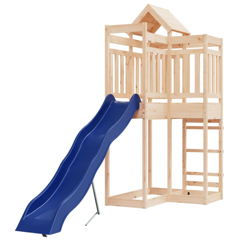 Garofalo Freeport Park 107cm W x 278cm D Outdoor Solid Wood Playhouse, Brown