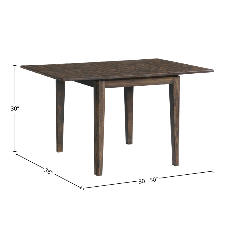 Rabea Counter Height Drop Leaf Mango Solid Wood Dining Table