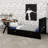 Wooden Gaming Platform Bed With LED Headboard