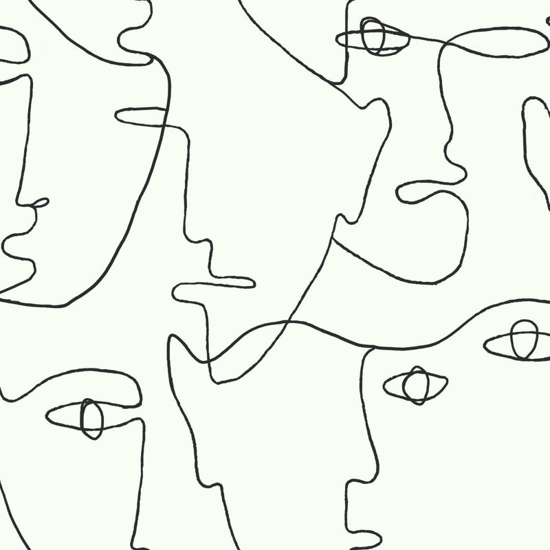 Abstract Peel & Stick Wallpaper Roll, Black