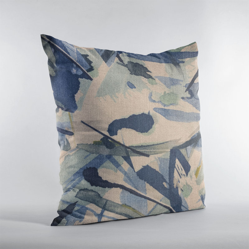 Modern Art Linen Indoor/Outdoor Pillow Cover & Insert, 16" x 16"