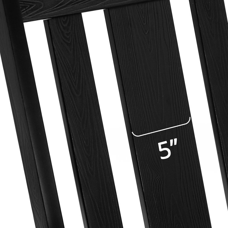 Chaise Adirondack berçante ChiPS HDPS, Noir