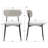Brayam 17.3" Wide Modern Upholstered Dining Chair Set With Metal Frame-102401852