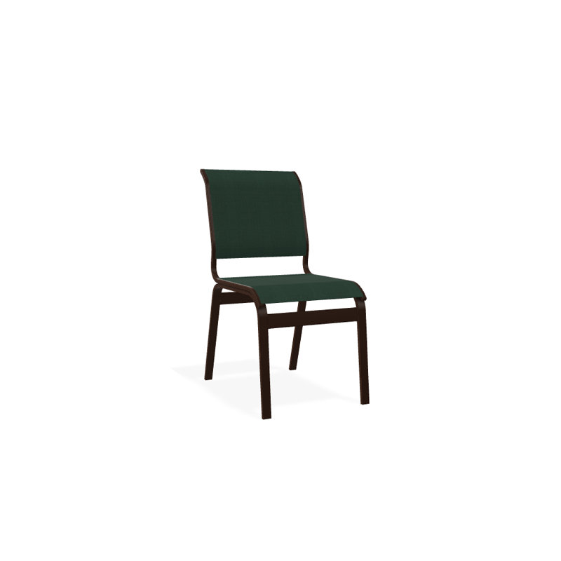 Chaise d'appoint de salle à manger Hiraku, Vert forêt 22D Sunbrella® vert, Kona texturé