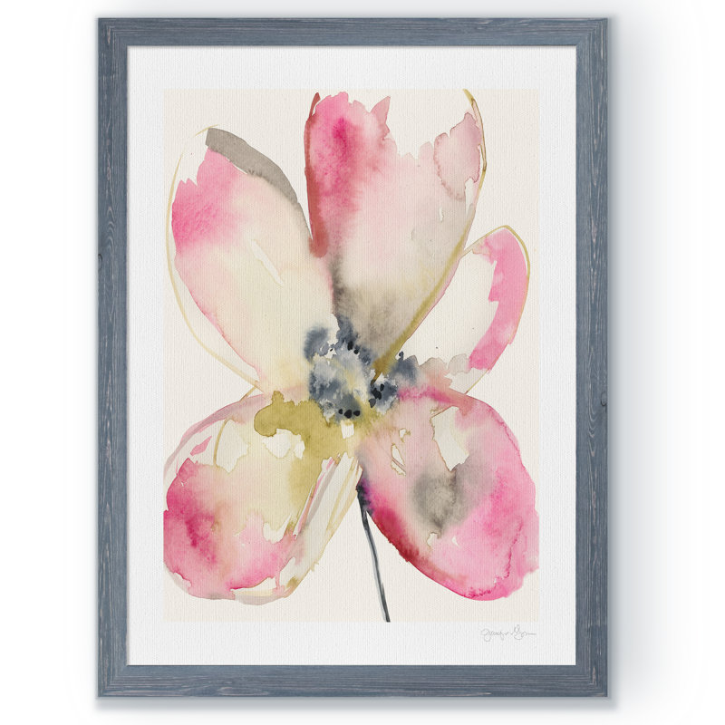 « magenta pétales ii » par paul cezanne-cadre photo, reproduction d’art, H 30 po x l 22 po x P 1 po, Cadre de toile gris