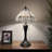 Foerster Tiffany Style Table Lamp White Hexagon Stained Glass LED Bulb Included 22"H*12"W*12"D-344603169