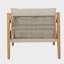 Ensemble de 2 chaises longues en corde d'acacia et beige avec table basse Sandblast