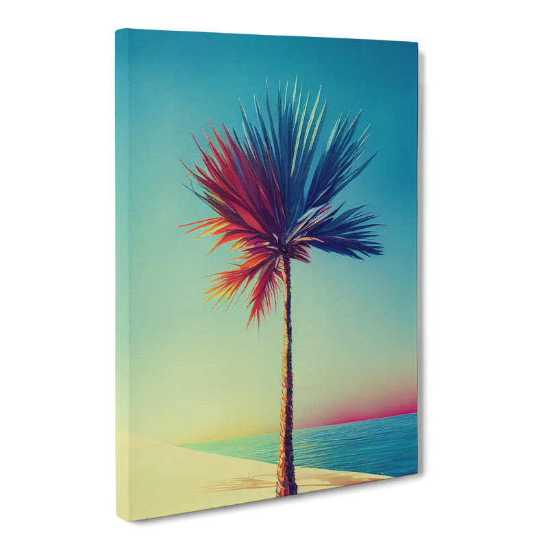 Watercolour Palm Tree Vol.4 - Wrapped Canvas, 60cm H x 40cm W x 3cm D