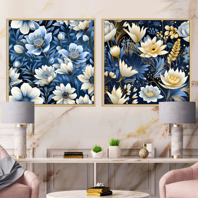 Polster - Ensemble de 2 collages floraux carrés