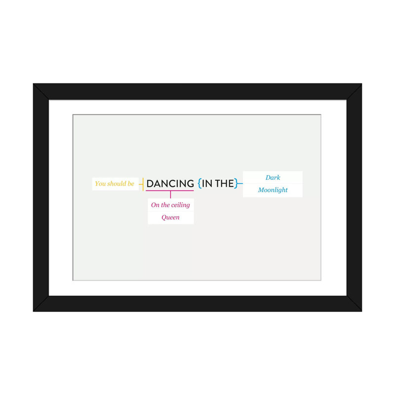 «Dancing» par Stephen Wildish, reproduction d'art sur toile tendue, H 16 po x l 24 po x P 1 po, Papier d'art encadré noir