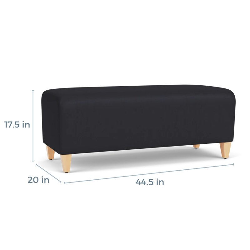 Banc de réception Ravenna, Noir Patriot Plus, Bois naturel