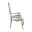 Bently Fabric & Champagne Finish Arm Chair (Set Of 2)